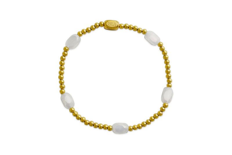 Here &amp; There - White Cap Stretch Bracelet