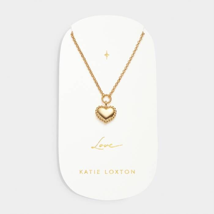 Love Heart Necklace Gold 18 11/16&quot;