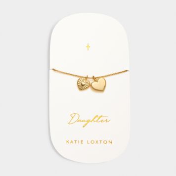 Daughter Charm Bracelet Gold 7 1/16&quot;