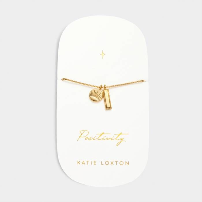 Positivity Charm Bracelet Gold 7 1/16&quot;