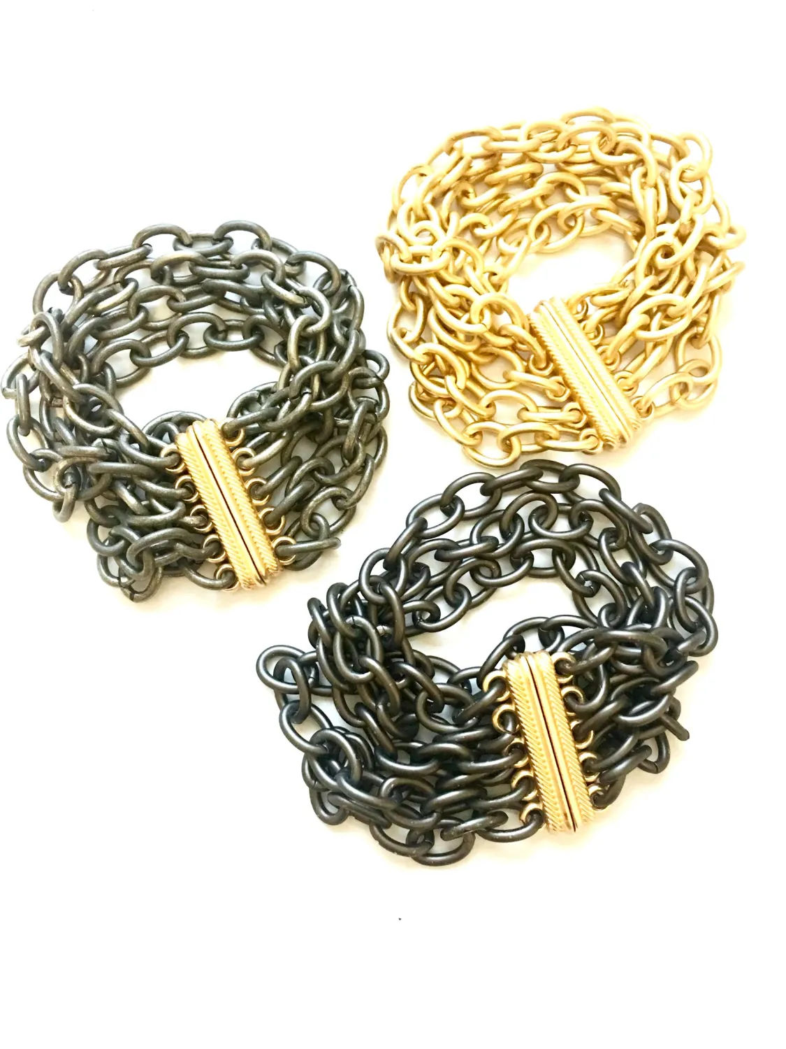 Knox - 5 Strand Gold/ Silver Clasp