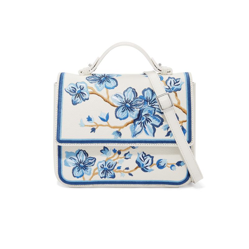 Miya Flap Bag White/Indigo