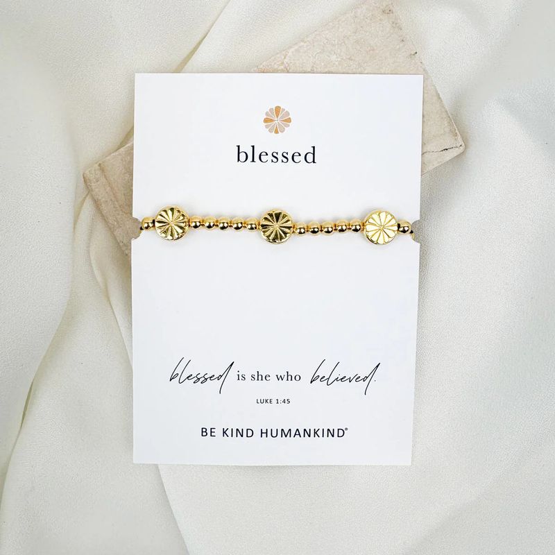 Blessed Is She Bracelet - Gold/Gold