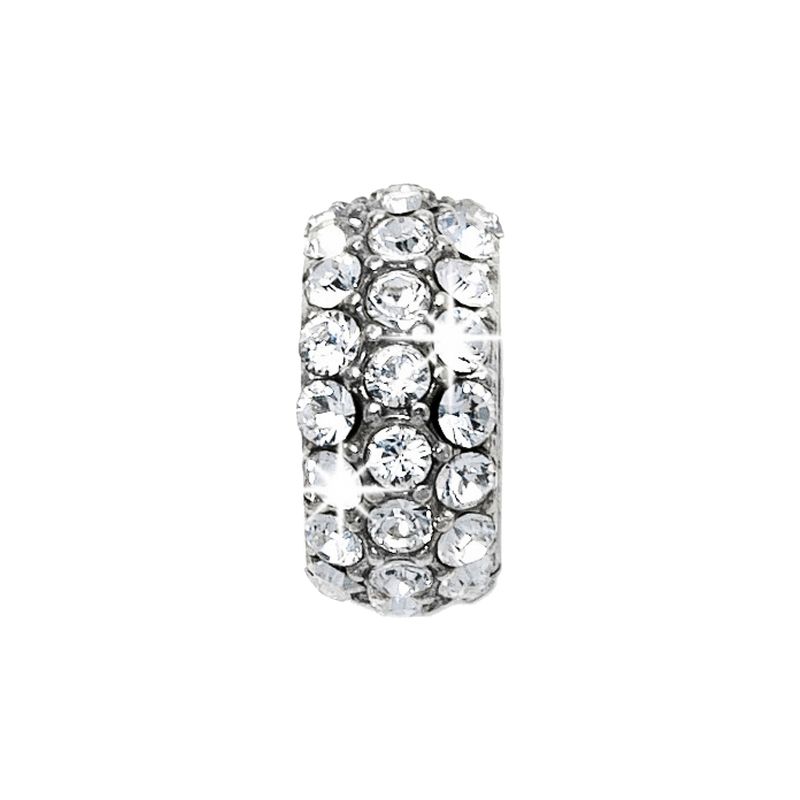 Stone/Silver Glitter Spacer Bead