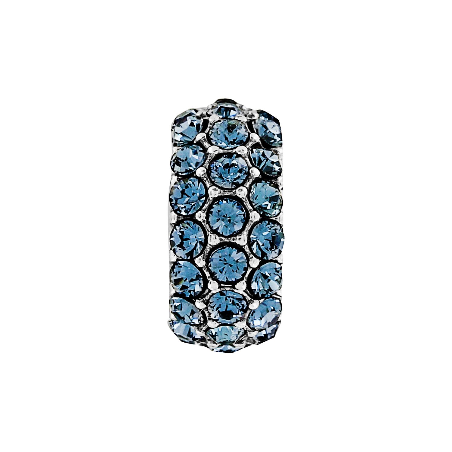 Blue Glitter Bead