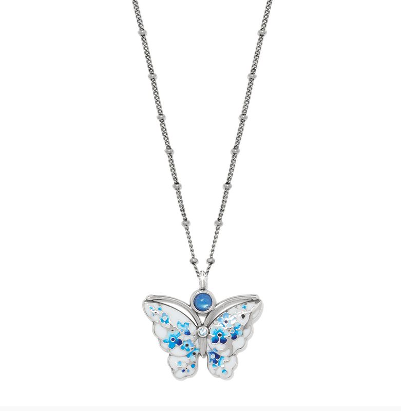 Kyoto in Bloom Blue Butterfly Necklace