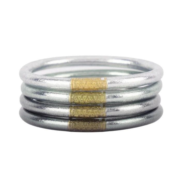 All Weather Bangles (Set of 4), Color: Moon, Size: Medium