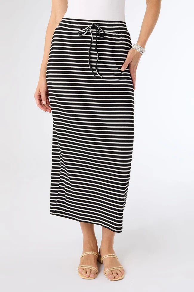 Amara Striped Skirt Black &amp; White
