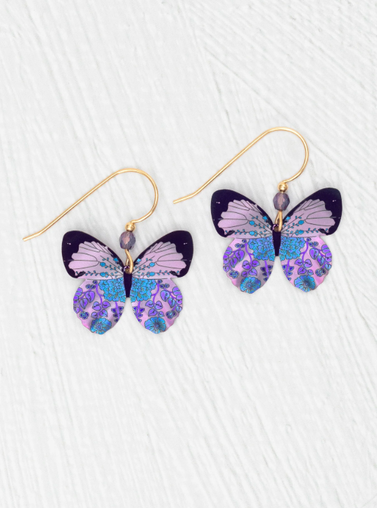 Blooming Butterfly Earrings Radiant Purple