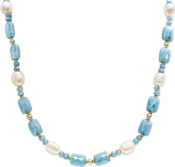Beads of Paradise Necklace, Color: Blue Sky