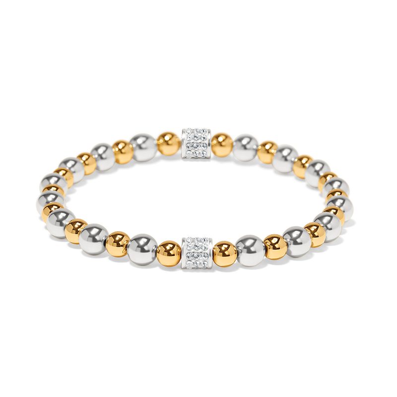 Meridian Petite Silver/Gold Stretch Bracelet