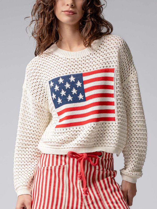 Classic American Flag Crochet Top