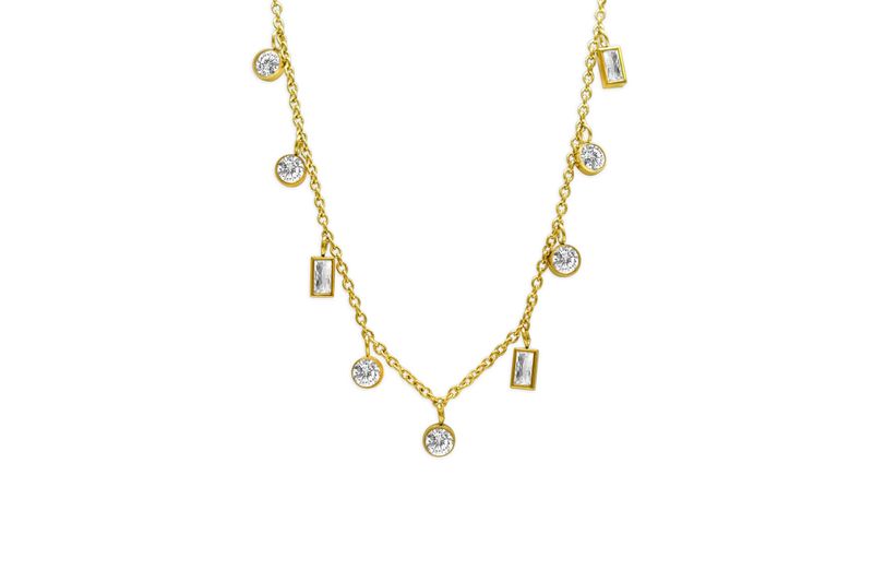 Anacapri Necklace - Clear PVD Gold