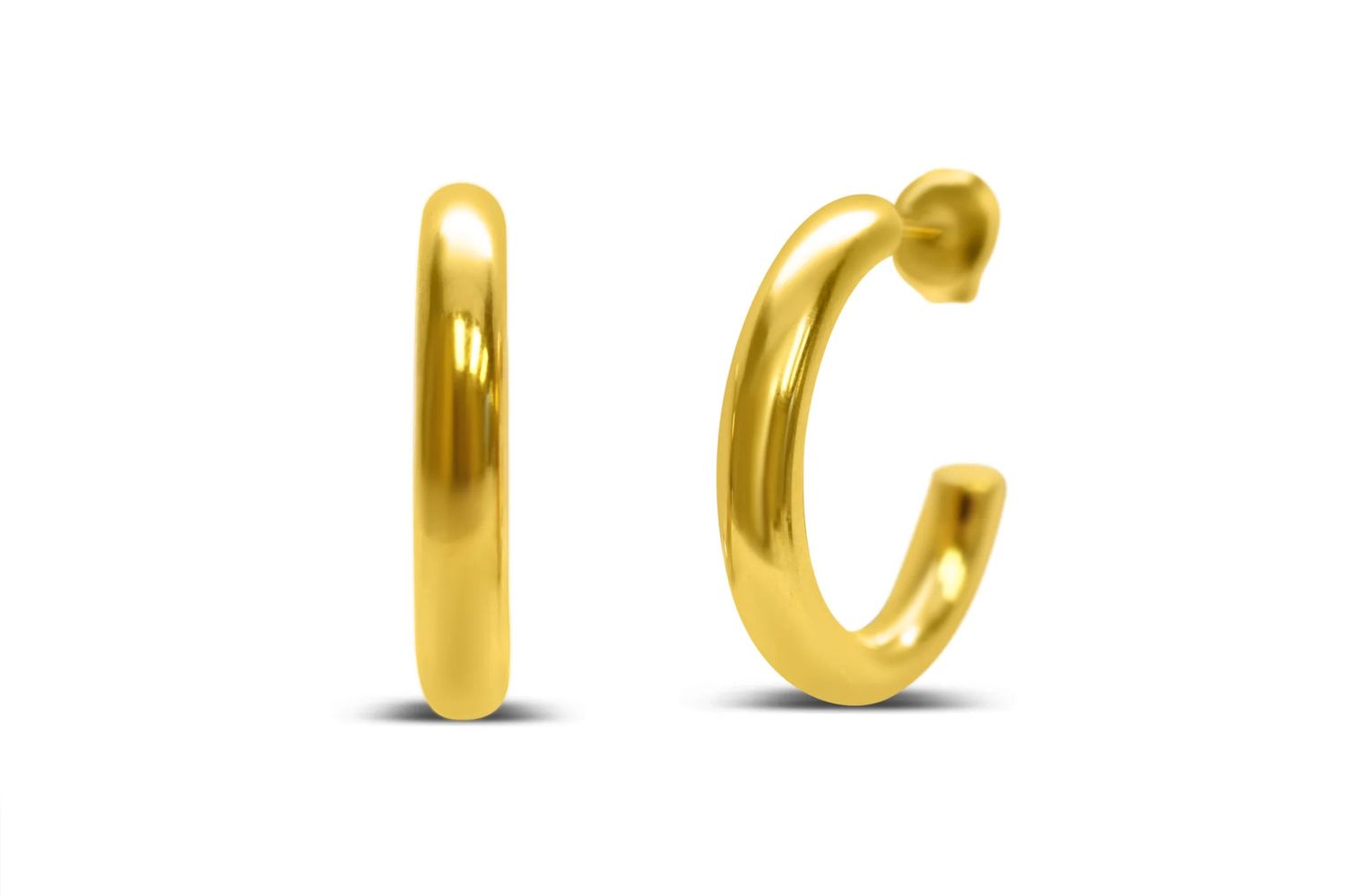 Weightless Hoop Earrings 25mm, Color: PVD Gold