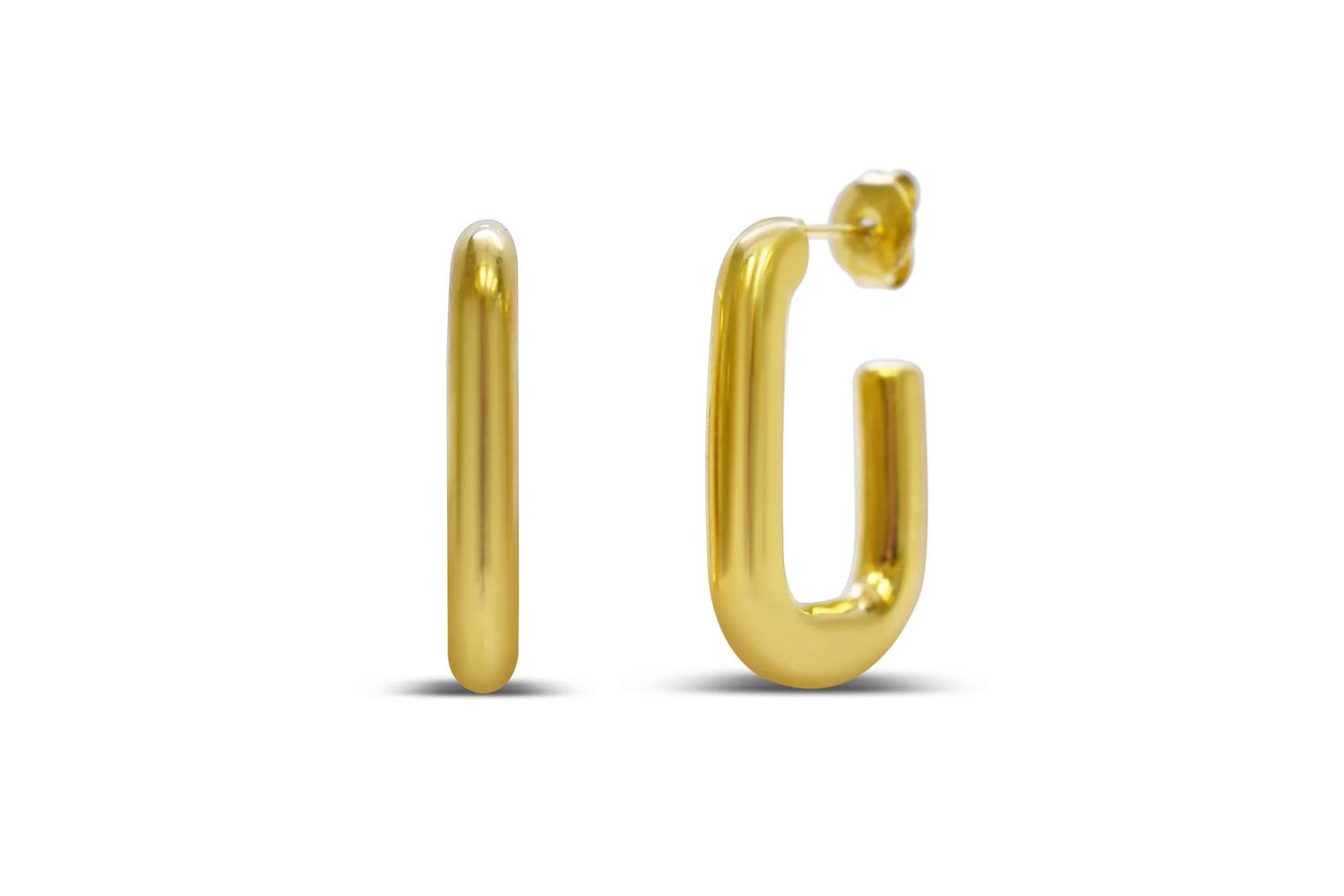 Link Look Weightless Hoop, Color: PVD Gold
