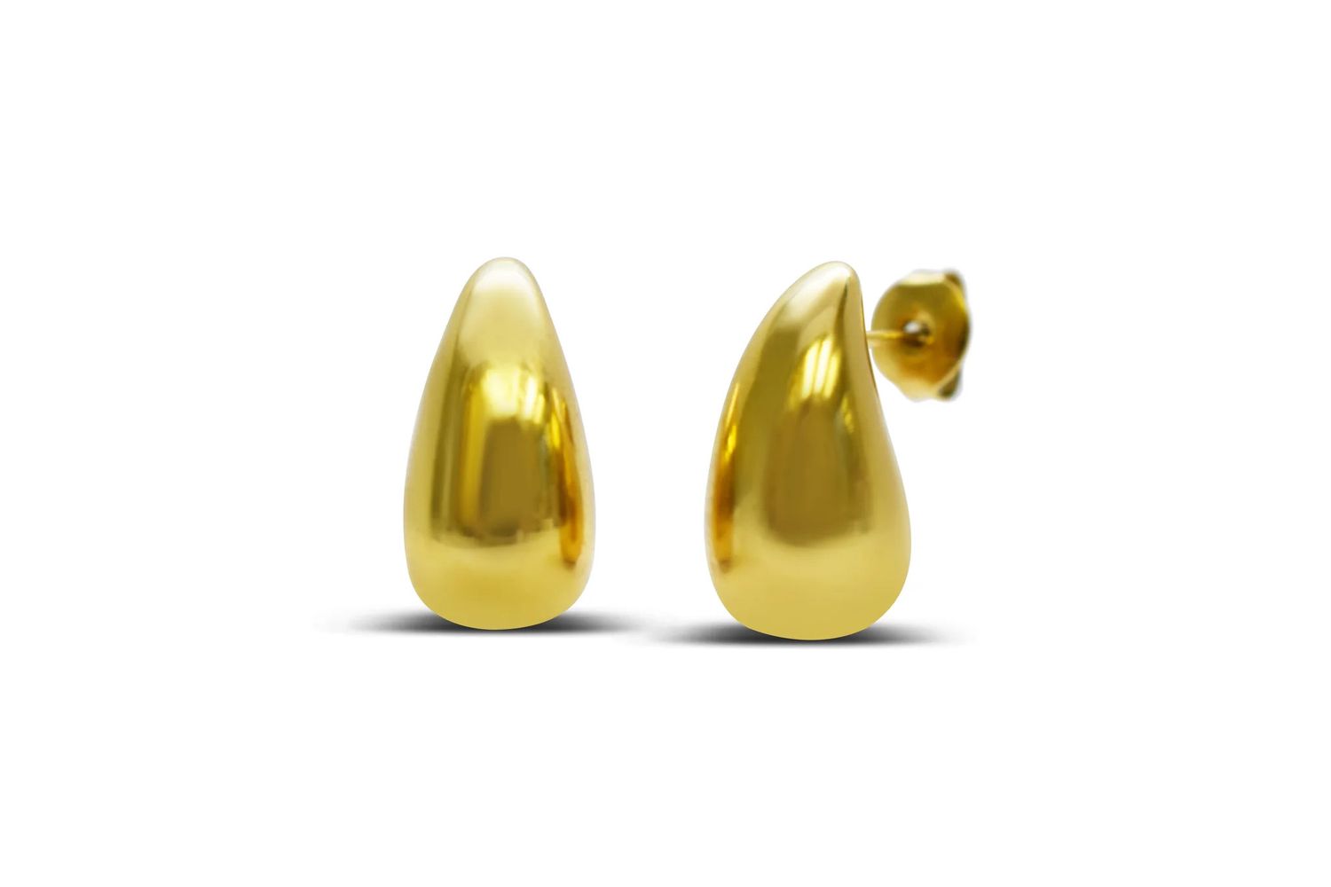 Water Droplet Stud Earring, Color: PVD Gold