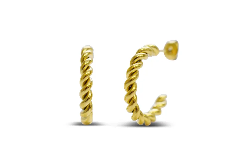 Totally Twisted Hoop Earrings
