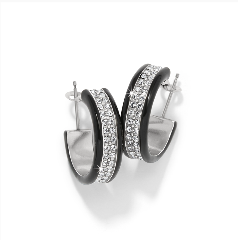 Meridian Black Hoop Earrings
