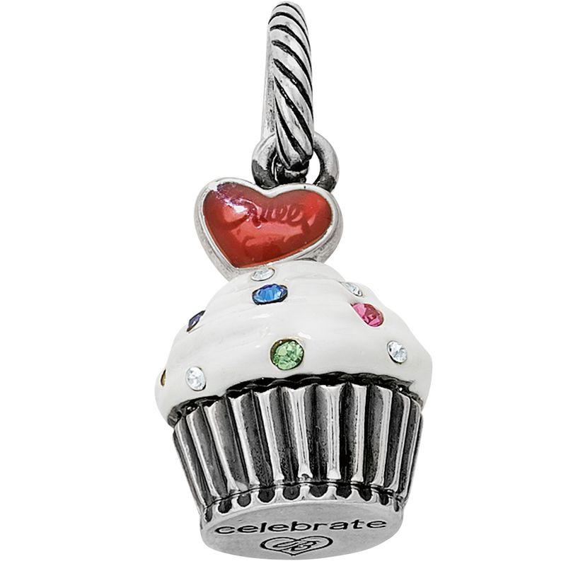 Celebrate Cupcake Charm White-Multi