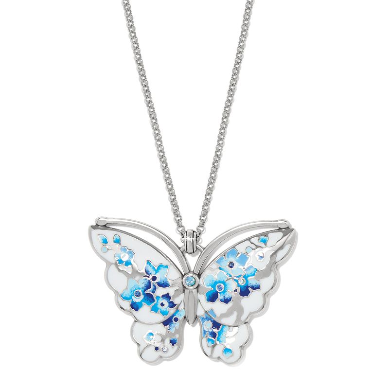 Kyoto in Bloom Indigo large Butterfly Necklace