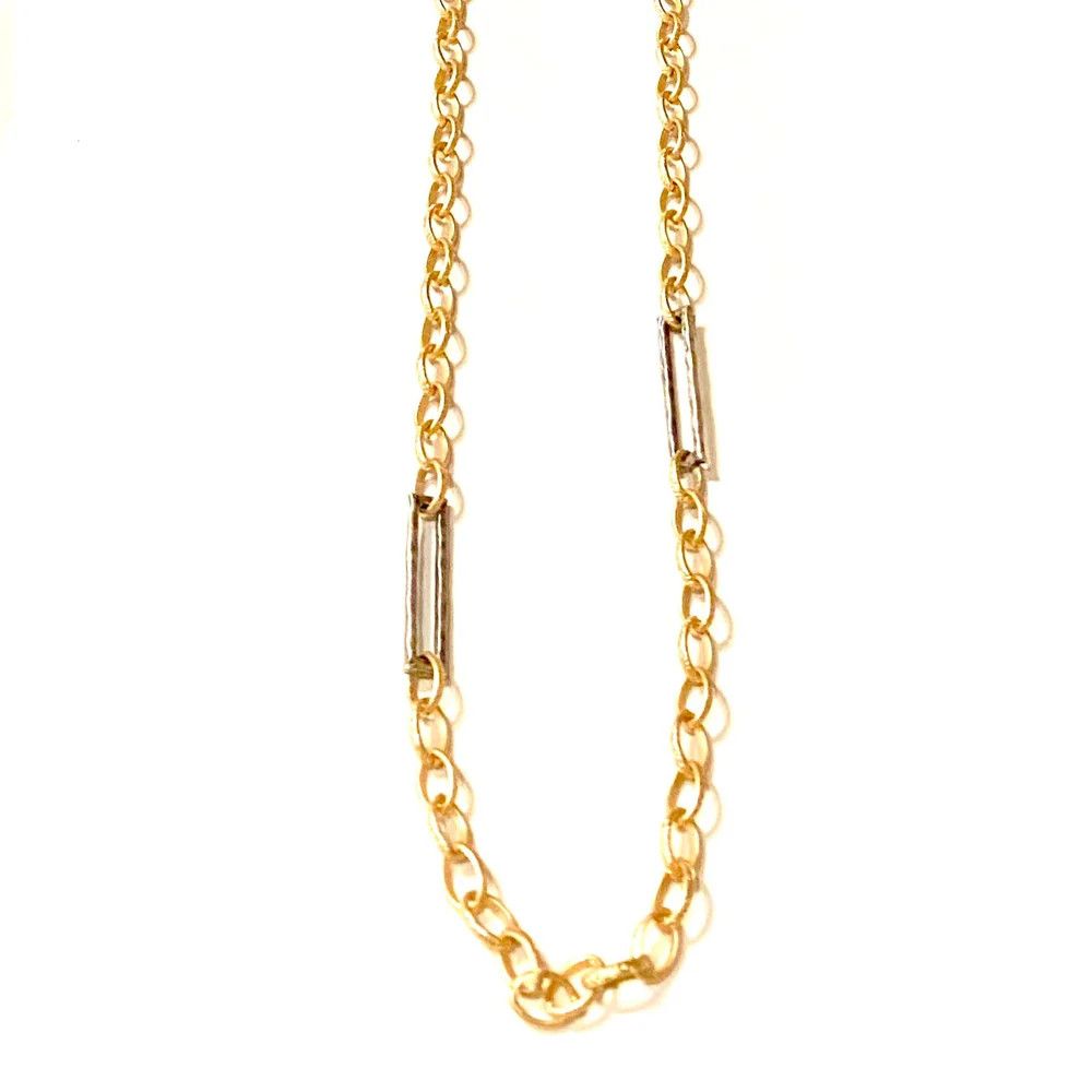 Lago Necklace Gold with Silver Clip