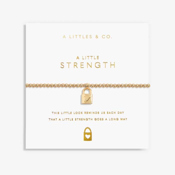 A Little Strength Bracelet Gold Lock