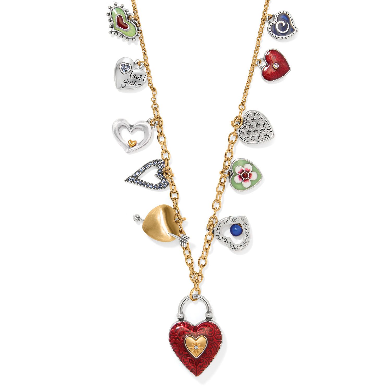 One Heart Long Necklace-Gold
