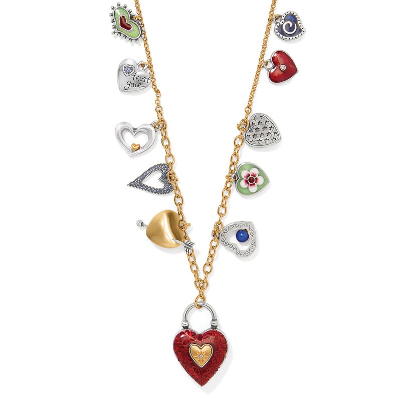 One Heart Long Necklace-Gold