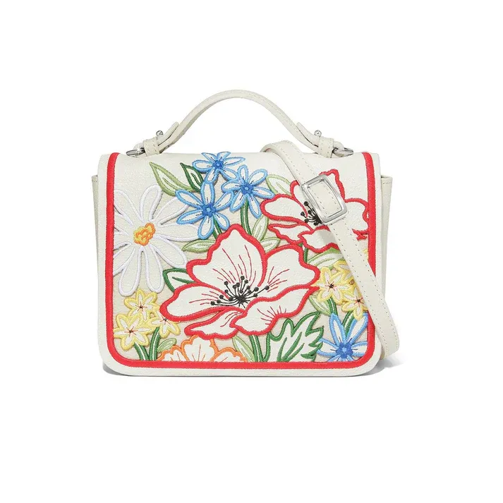 Pippi Embroidered Flap Bag Crossbody