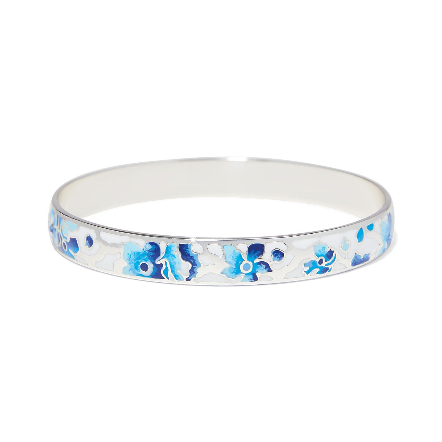 Kyoto In Bloom Blue Bangle Bracelet