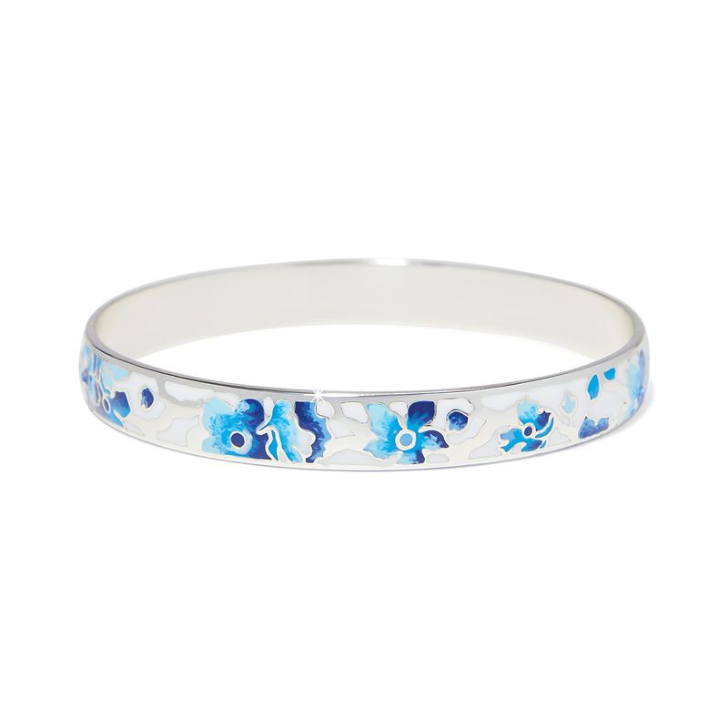 Kyoto In Bloom Blue Bangle Bracelet