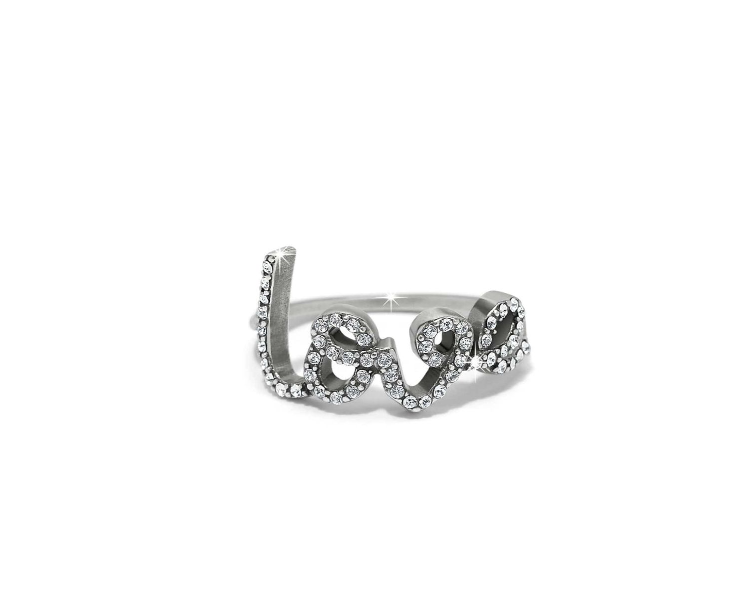 Love Script Sparkle Ring