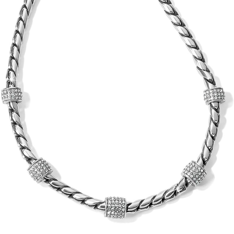 Meridian Silver Station Necklace