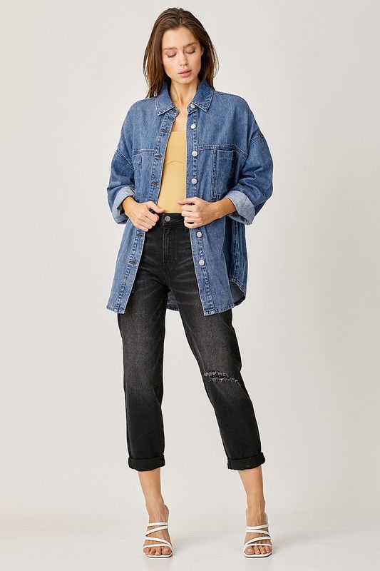 Oversize Denim Shirt Jacket