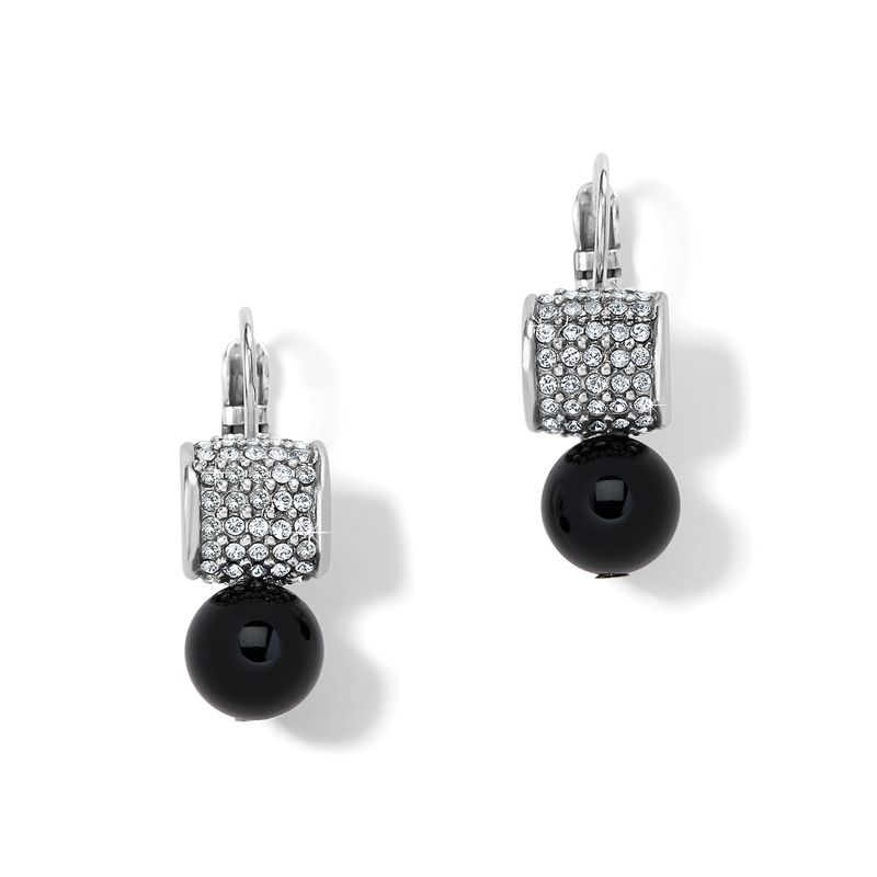Meridian Lever Back Black Earring