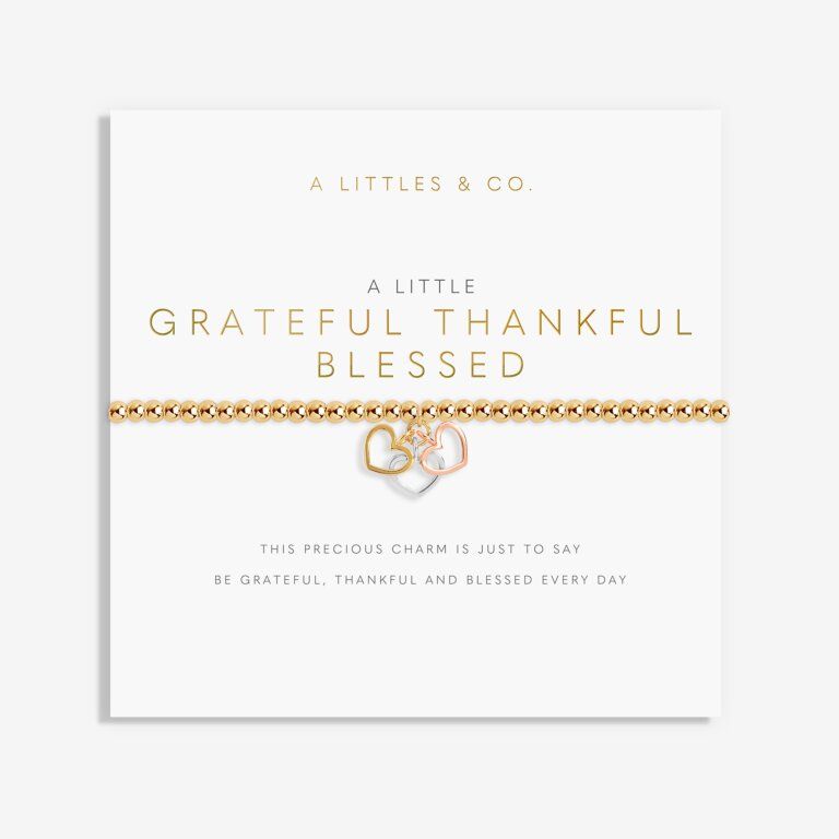 A Little Thankful Grateful Blessed Gold