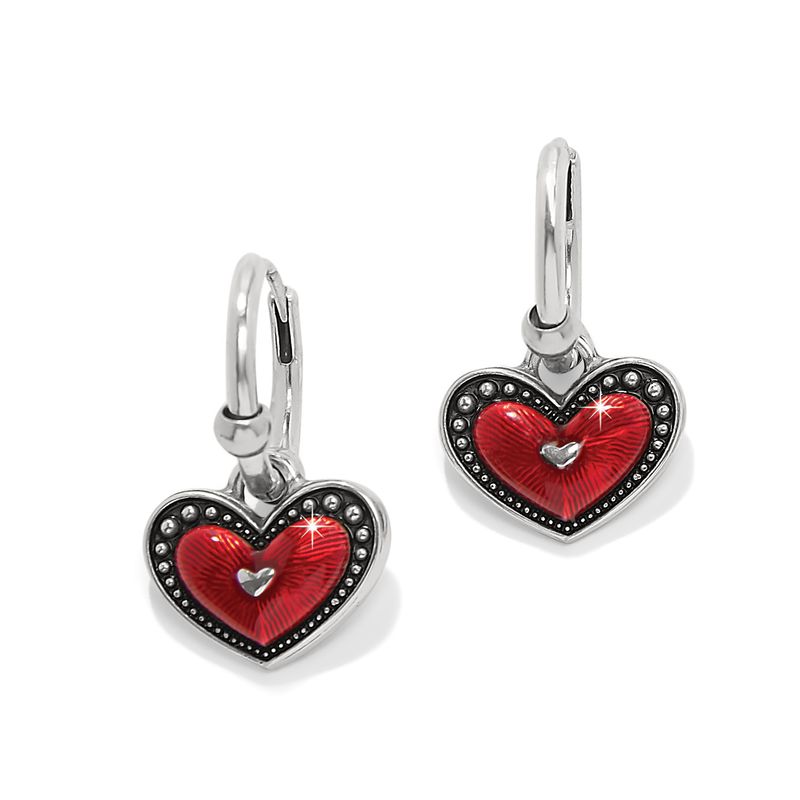 Fashionista Love Me Do Heart Hoop Earrings