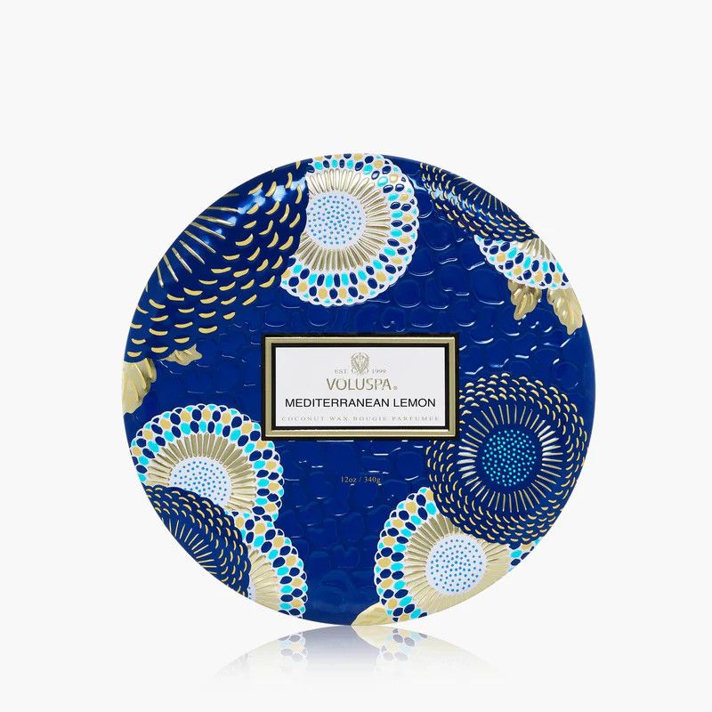 Mediterranean Lemon 3 Wick Tin Candle