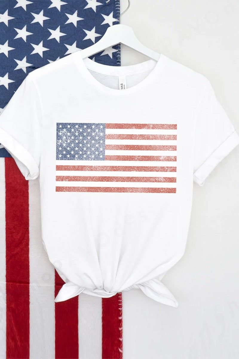 Vintage American Flag Short Sleeve Tee