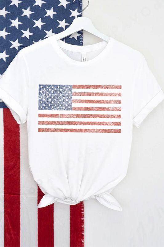 Vintage American Flag Short Sleeve Tee