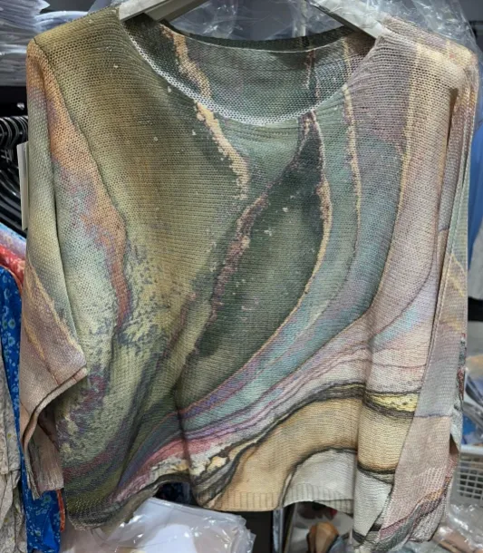 Tie-dye Printed Spring Long Sleeves Sweater O/S