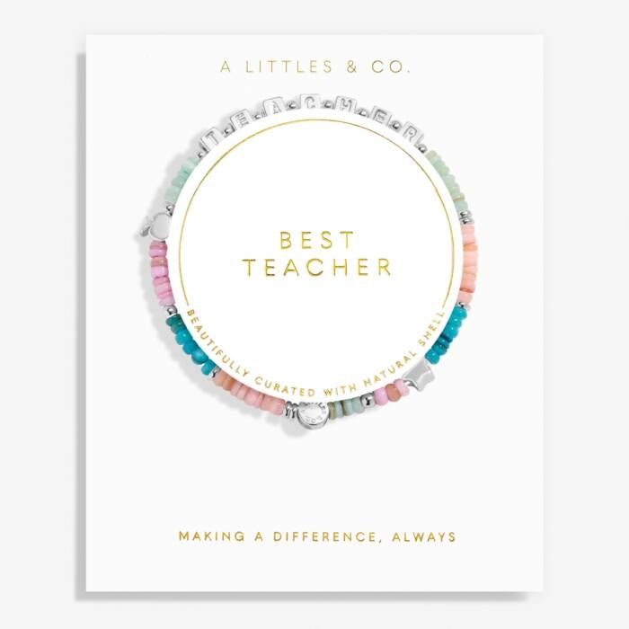 A Little Best Teacher Bracelet Silver