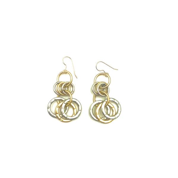 Trifecta Earrings Mixed Metals
