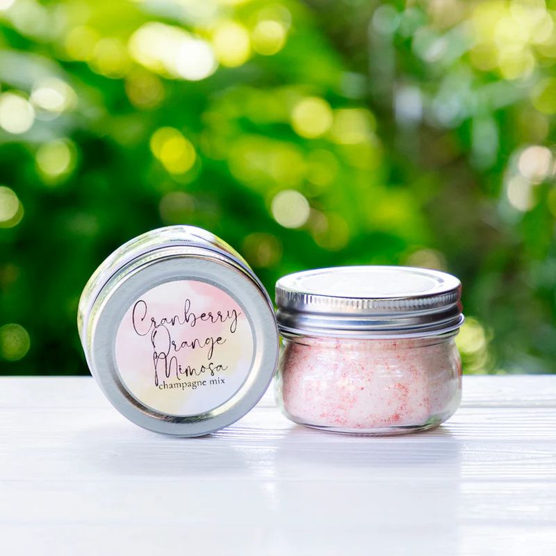 Cocktail Mix Jar Cranberry Orange Mimosa