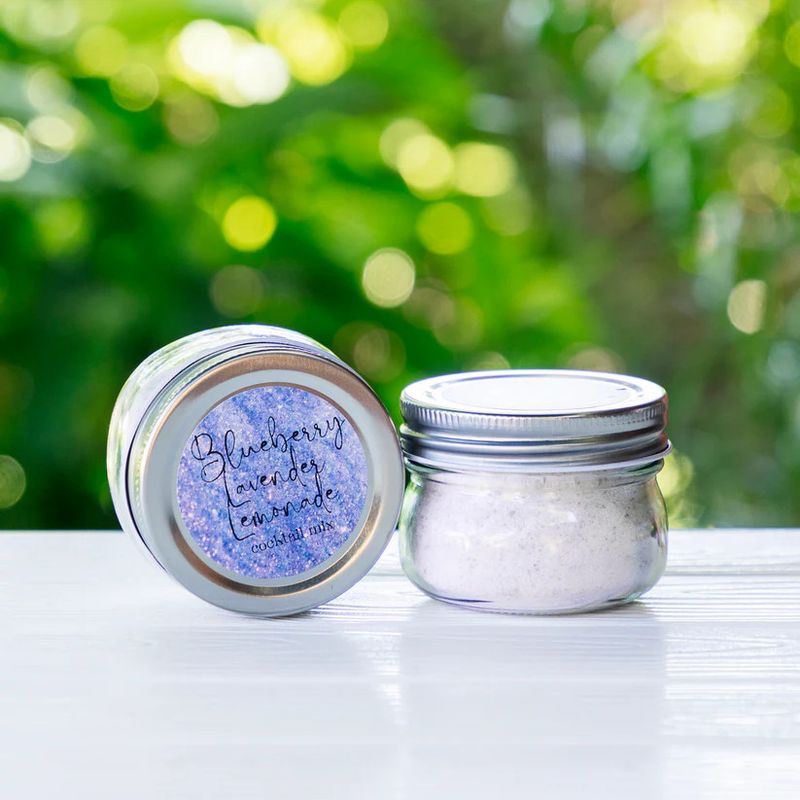 Cocktail Mix Jar Blueberry Lavender Lemonade