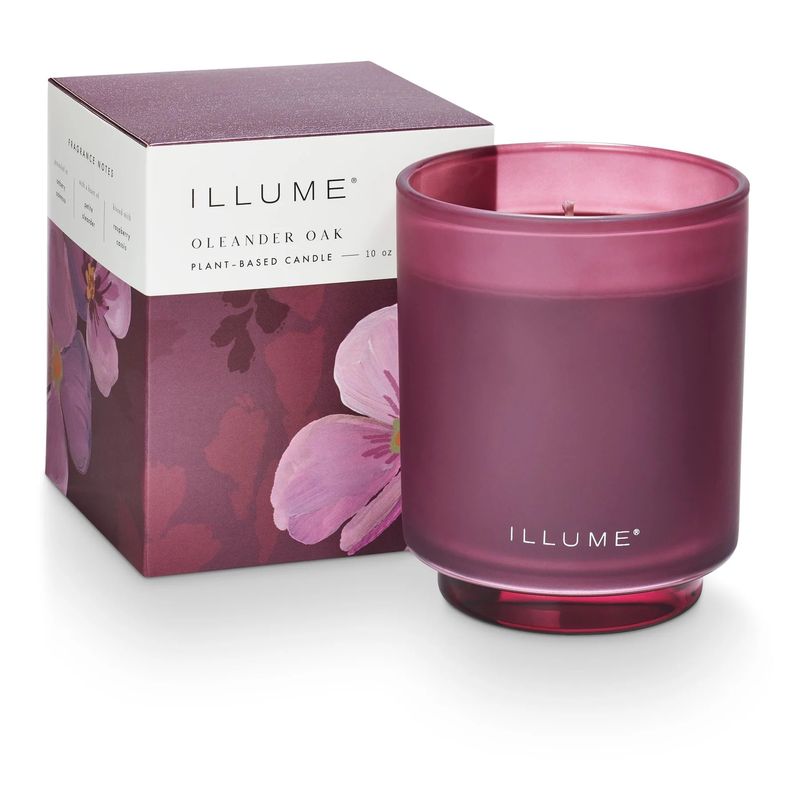 Boxed Glass Candle Oleander Oak