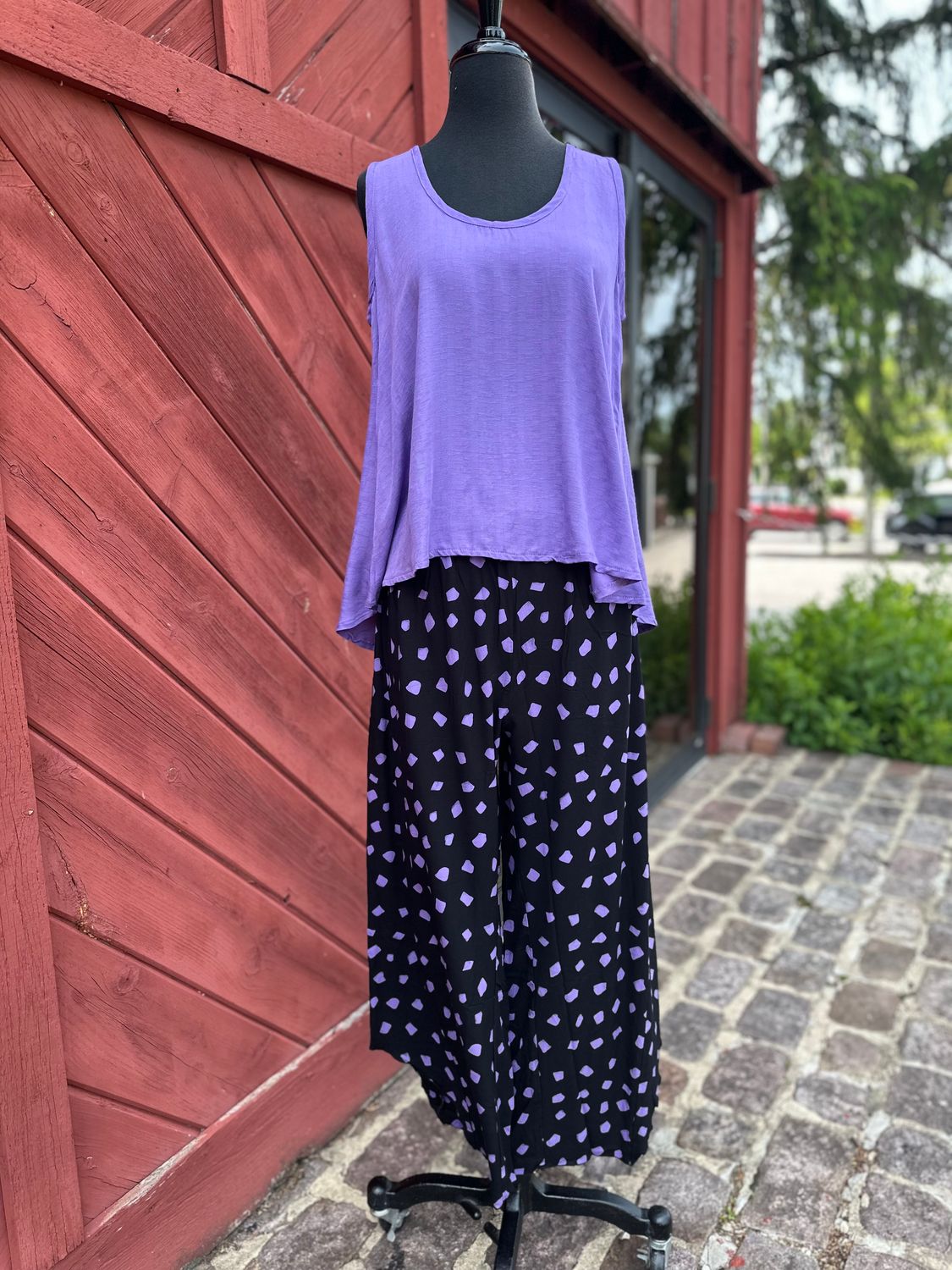 Iguana Lilac Short Tank Top, Size: Small