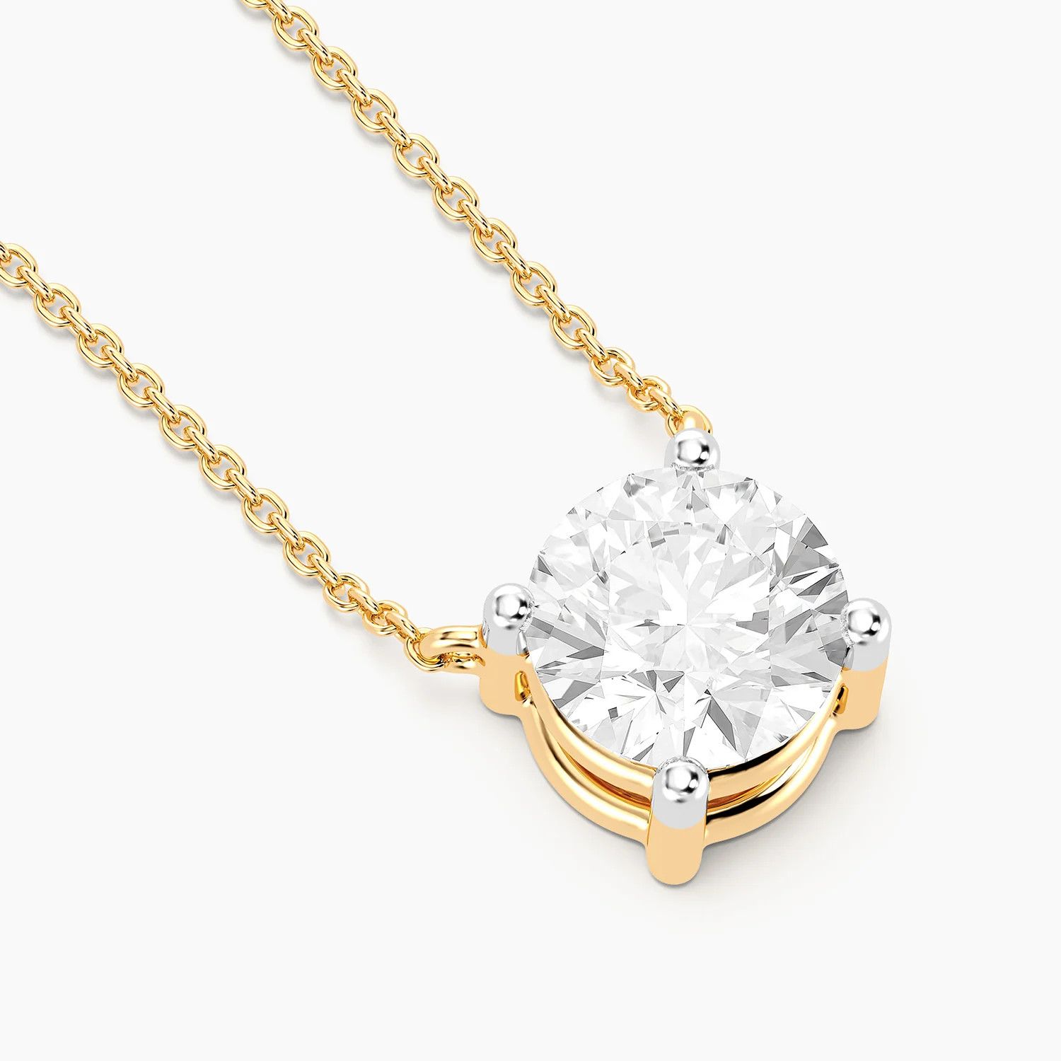 Lab Created Diamond 1.00 ct. RB Solitaire Necklace