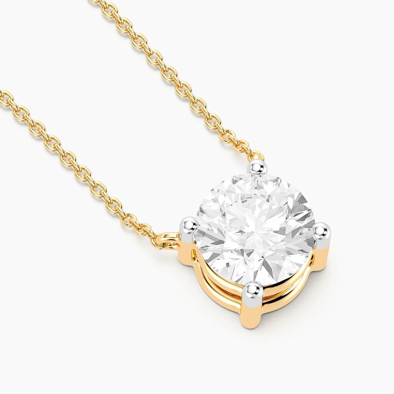 Lab Created Diamond 1.00 ct. RB Solitaire Necklace