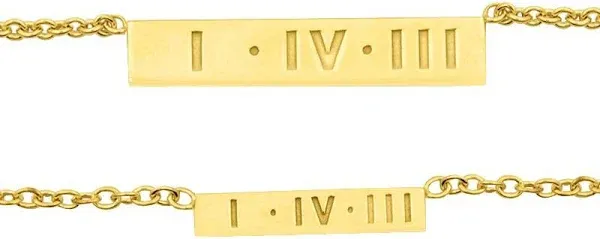 Love Code 1-4-3 Necklace Gold Bar Small